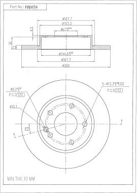 FI.BA FBD378 - Тормозной диск autospares.lv