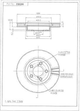 FI.BA FBD295 - Тормозной диск autospares.lv