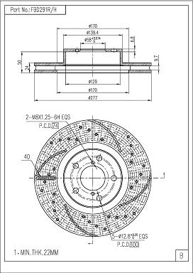 FI.BA FBD291R/H - Тормозной диск autospares.lv