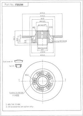 FI.BA FBD298 - Тормозной диск autospares.lv