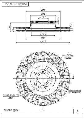FI.BA FBD292R/H - Тормозной диск autospares.lv