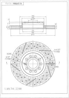 FI.BA FBD247/H - Тормозной диск autospares.lv