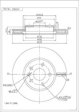 FI.BA FBD253 - Тормозной диск autospares.lv