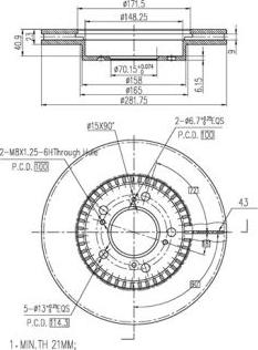 FI.BA FBD265 - Тормозной диск autospares.lv