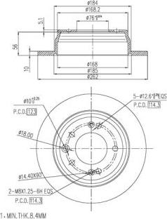 FI.BA FBD263 - Тормозной диск autospares.lv