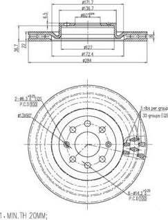 FI.BA FBD262 - Тормозной диск autospares.lv