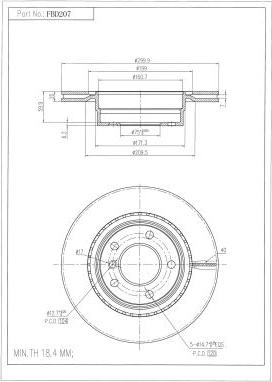 FI.BA FBD207 - Тормозной диск autospares.lv