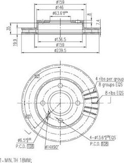 FI.BA FBD285 - Тормозной диск autospares.lv