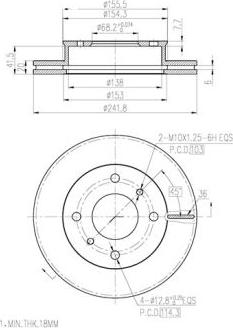 FI.BA FBD286 - Тормозной диск autospares.lv