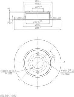 FI.BA FBD280 - Тормозной диск autospares.lv