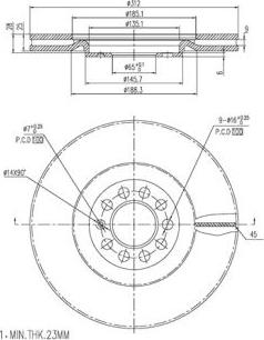 FI.BA FBD283 - Тормозной диск autospares.lv