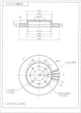 FI.BA FBD238 - Тормозной диск autospares.lv