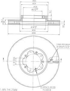 FI.BA FBD270 - Тормозной диск autospares.lv