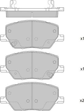 FI.BA FBP4404 - Тормозные колодки, дисковые, комплект autospares.lv