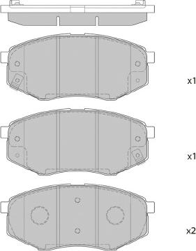 FI.BA FBP4407 - Тормозные колодки, дисковые, комплект autospares.lv