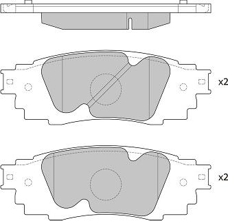 FI.BA FBP4419 - Тормозные колодки, дисковые, комплект autospares.lv