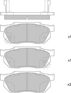 FI.BA FBP4416 - Тормозные колодки, дисковые, комплект autospares.lv