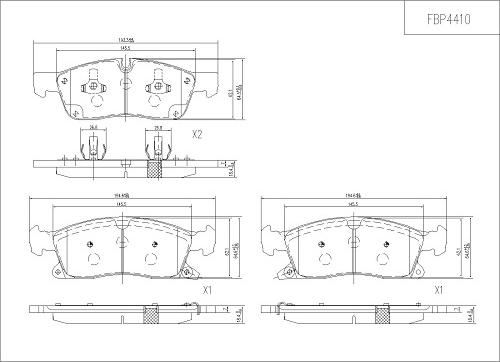 FI.BA FBP4410 - Тормозные колодки, дисковые, комплект autospares.lv