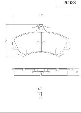 FI.BA FBP4090 - Тормозные колодки, дисковые, комплект autospares.lv