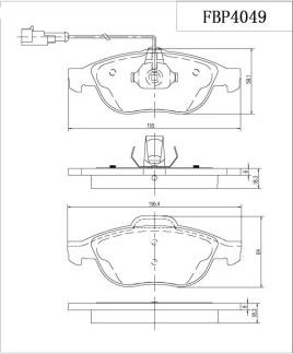 FI.BA FBP4049 - Тормозные колодки, дисковые, комплект autospares.lv