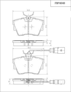 FI.BA FBP4040 - Тормозные колодки, дисковые, комплект autospares.lv