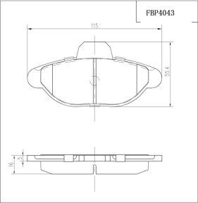 FI.BA FBP4043 - Тормозные колодки, дисковые, комплект autospares.lv