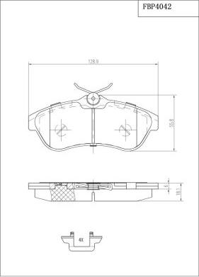 FI.BA FBP4042 - Тормозные колодки, дисковые, комплект autospares.lv