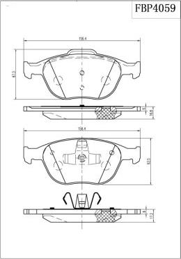 FI.BA FBP4059 - Тормозные колодки, дисковые, комплект autospares.lv