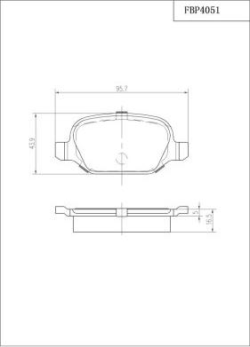 FI.BA FBP4051 - Тормозные колодки, дисковые, комплект autospares.lv