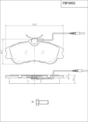 FI.BA FBP4002 - Тормозные колодки, дисковые, комплект autospares.lv