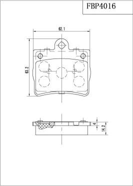 FI.BA FBP4016 - Тормозные колодки, дисковые, комплект autospares.lv