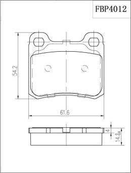 FI.BA FBP4012 - Тормозные колодки, дисковые, комплект autospares.lv