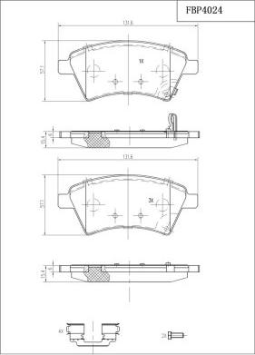 FI.BA FBP4024 - Тормозные колодки, дисковые, комплект autospares.lv