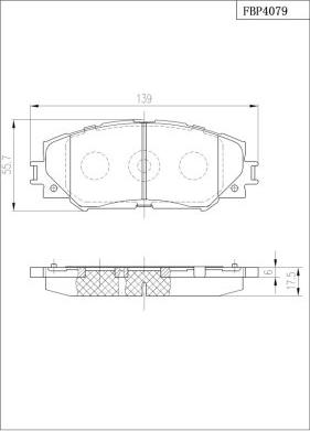 FI.BA FBP4079 - Тормозные колодки, дисковые, комплект autospares.lv