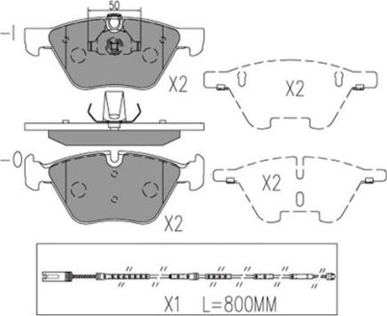 FI.BA FBP4199 - Тормозные колодки, дисковые, комплект autospares.lv