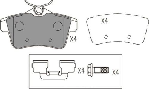 FI.BA FBP4196 - Тормозные колодки, дисковые, комплект autospares.lv