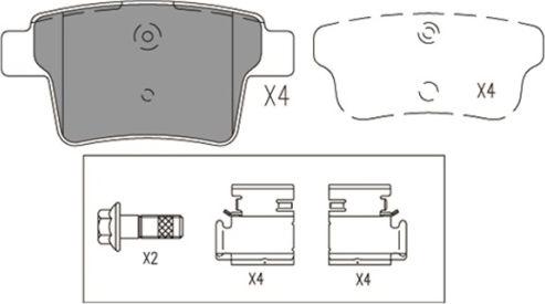 FI.BA FBP4192 - Тормозные колодки, дисковые, комплект autospares.lv