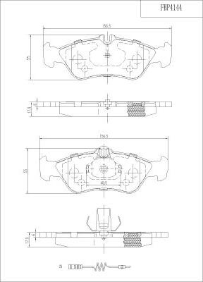 FI.BA FBP4144 - Тормозные колодки, дисковые, комплект autospares.lv