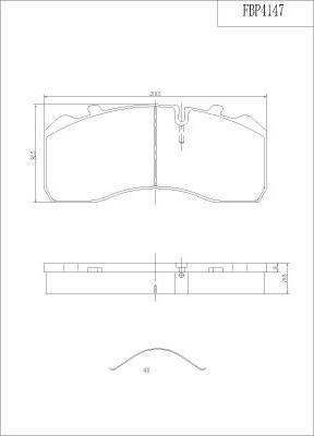 FI.BA FBP4147 - Тормозные колодки, дисковые, комплект autospares.lv