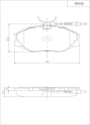 FI.BA FBP4150 - Тормозные колодки, дисковые, комплект autospares.lv