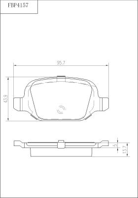 FI.BA FBP4157 - Тормозные колодки, дисковые, комплект autospares.lv