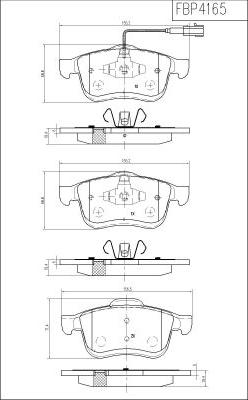 FI.BA FBP4165 - Тормозные колодки, дисковые, комплект autospares.lv