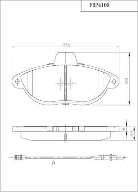 FI.BA FBP4109 - Тормозные колодки, дисковые, комплект autospares.lv