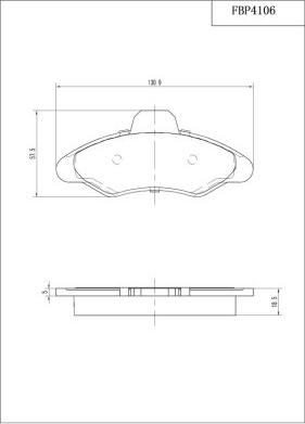 FI.BA FBP4106 - Тормозные колодки, дисковые, комплект autospares.lv
