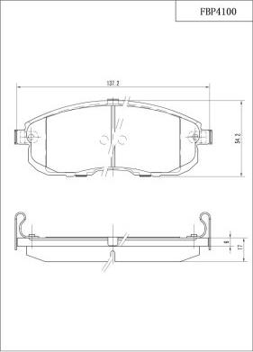 FI.BA FBP4100 - Тормозные колодки, дисковые, комплект autospares.lv