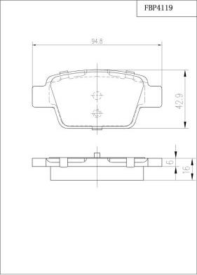 FI.BA FBP4119 - Тормозные колодки, дисковые, комплект autospares.lv