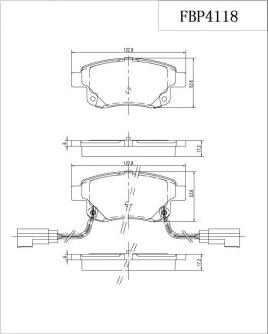 FI.BA FBP4118 - Тормозные колодки, дисковые, комплект autospares.lv