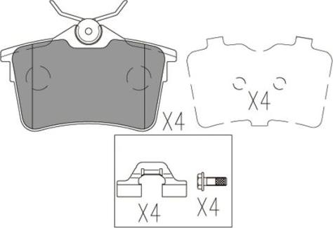 FI.BA FBP4183 - Тормозные колодки, дисковые, комплект autospares.lv