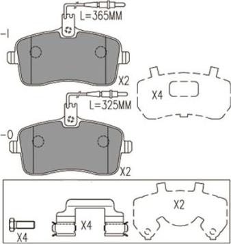 FI.BA FBP4182 - Тормозные колодки, дисковые, комплект autospares.lv