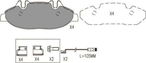 FI.BA FBP4187 - Тормозные колодки, дисковые, комплект autospares.lv